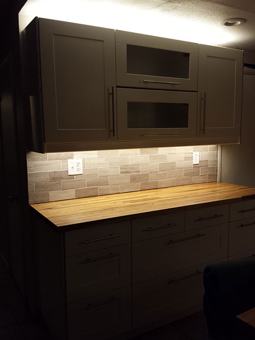 Our Kitchen Reno Light Rails And, Cabinet And Lighting Reno