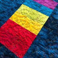 Studio Snapshots | Quilting Has Begun on My Wonky Triangle Medallion Quilt