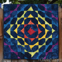 Completed Wonky Triangle Medallion Quilt!!!