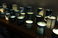 Shibori Shade LED Votive Candle Sleeves