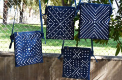 8 Indigo Simple Zip Cross Body Bags
